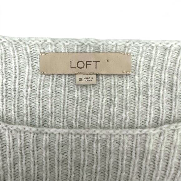 Ann Taylor LOFT Women's Striped Boat Neck Sweater XL Light Gray Mint Lavender - Picture 5 of 8